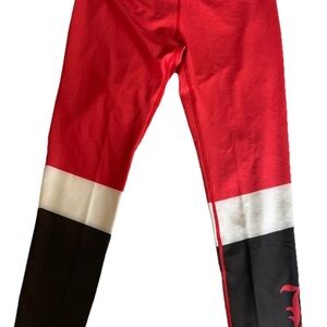 Collegiate U of L / Louisville Cardinals womans Red &Black Colorblock Leggings L